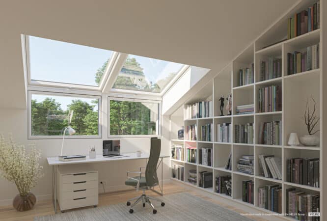 Installation de fen&ecirc;tre de toit Velux pour augmenter l&rsquo;apport de lumi&egrave;re naturelle &agrave; Mouchin